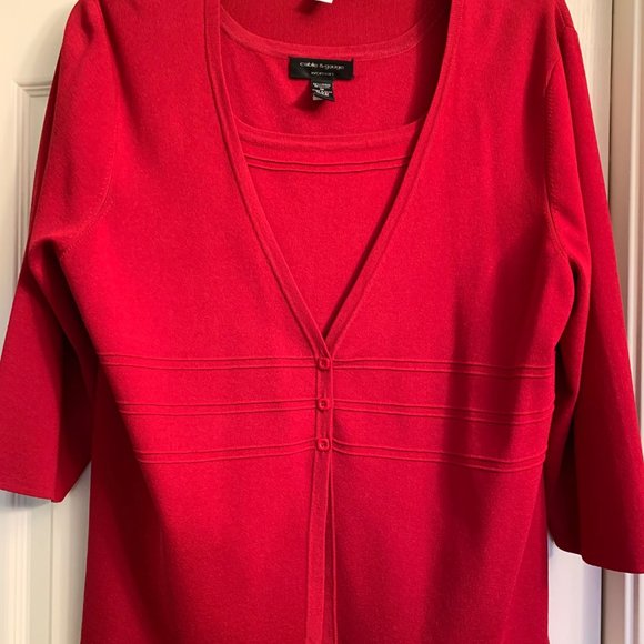 Cable & Gauge Tops Cable Gauge X Red Sweaterset Poshmark